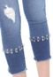 Calça Jeans Zune Skinny Cropped Argolas Azul - Marca Zune