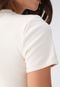 Camiseta Cropped adidas Originals Ajustada Logo Off White - Marca adidas Originals