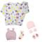 Kit Roupas de Bebê 7 Peças Conjunto Pijama e Acessórios Bebê Rosa - Marca Koala Baby