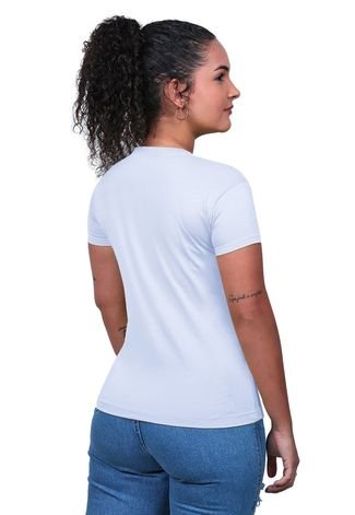 Blusinha Baby Look Camiseta Feminina Techmalhas Branco