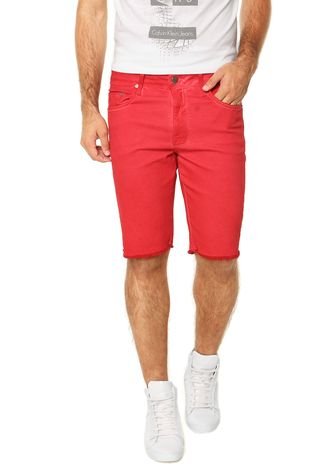 Bermuda Calvin Klein Jeans Bolsos Vermelha