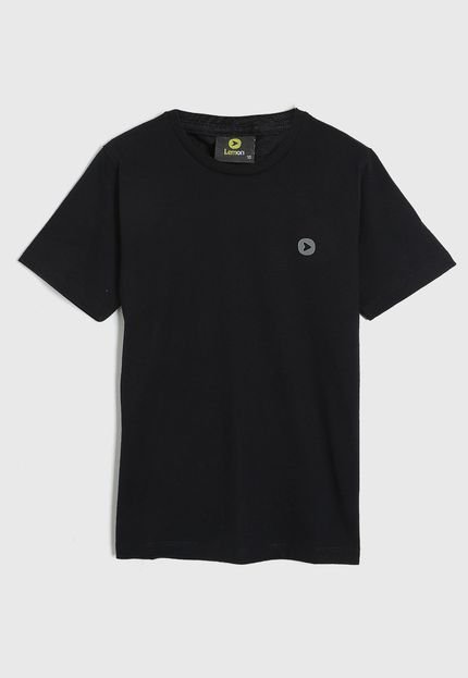 Camiseta Lemon Infantil Logo Preta - Marca Lemon