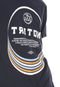 Camiseta Triton Estampado Azul-Marinho - Marca Triton