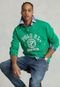 Blusa de Moletom Flanelada Fechada Polo Ralph Lauren Paint Splatter Verde - Marca Polo Ralph Lauren