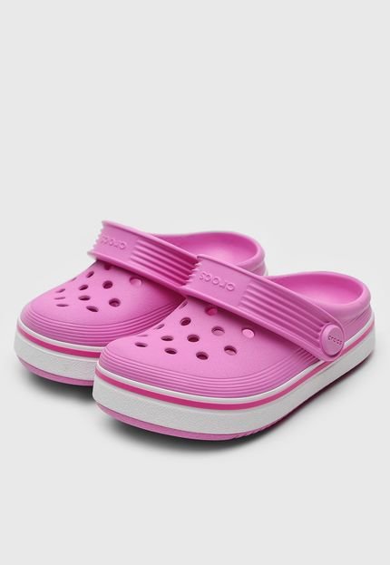 Babuche Infantil Crocs Crocband Off Court Clog Rosa - Marca Crocs