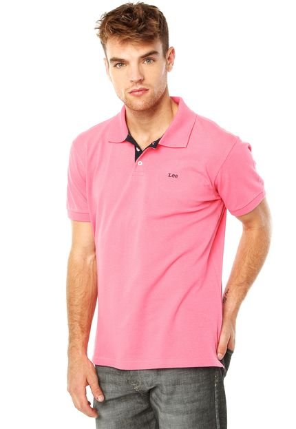 Camisa Polo Lee Basic Rosa - Marca Lee