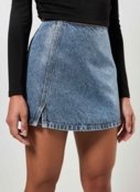 Short Saia Jeans Com Brilho Molhado - Marca Youcom