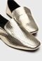 Mocassim DAFITI SHOES Metalizada Dourado - Marca DAFITI SHOES