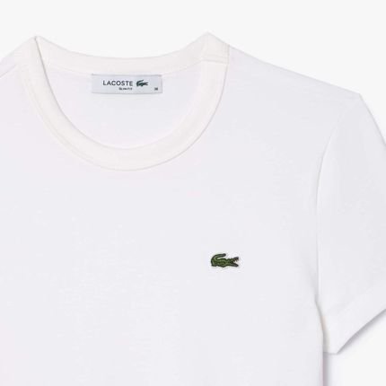 Camiseta Slim Fit Stretch Jersey Branco - Marca Lacoste