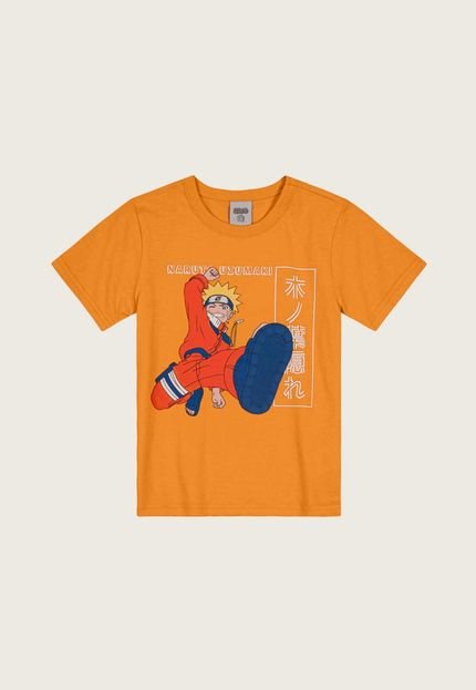 Camiseta Infantil Brandili Naruto Amarela - Marca Brandili