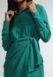 Vestido Chemise FiveBlu Curto Amarração Verde - Marca FiveBlu