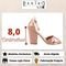 Sandália feminina Salto Bloco Grosso Tiras Verniz Confort  Branca - Marca Feminy Calçados