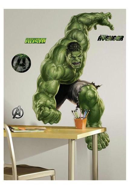 Adesivos de Parede RoomMates Colorido The Avengers Hulk Wall Decal - Marca RoomMates