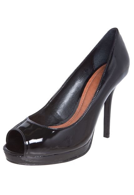 Peep Toe My Shoes Casual Preto - Marca My Shoes