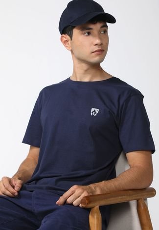 Camiseta Mr Kitsch Logo Azul-Marinho