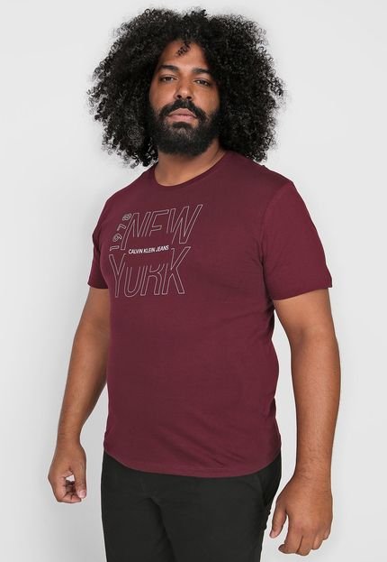 Camiseta Calvin Klein Jeans New York Vinho - Marca Calvin Klein Jeans