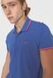 Camisa Polo Colcci Reta Frisos Azul - Marca Colcci