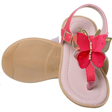 Sandália Infantil Menina Antiderrapante Confortável Laço Borboleta Vermelha - Marca Pepite Moda Infantil