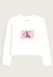 Camiseta Infantil Calvin Klein Kids Logo Institucional Branca - Marca Calvin Klein Kids