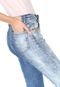 Calça Jeans Uber Jeans Skinny Cropped Assimétrica Azul - Marca U Uberjeans
