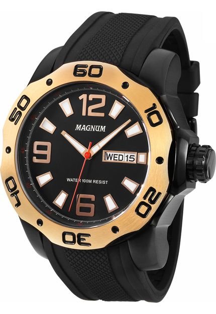 Relógio Magnum MA31891P Dourado/Preto - Marca Magnum