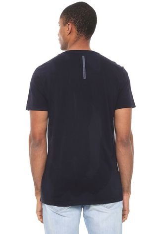 Camiseta Calvin Klein Jeans Fitted Logo Azul-Marinho