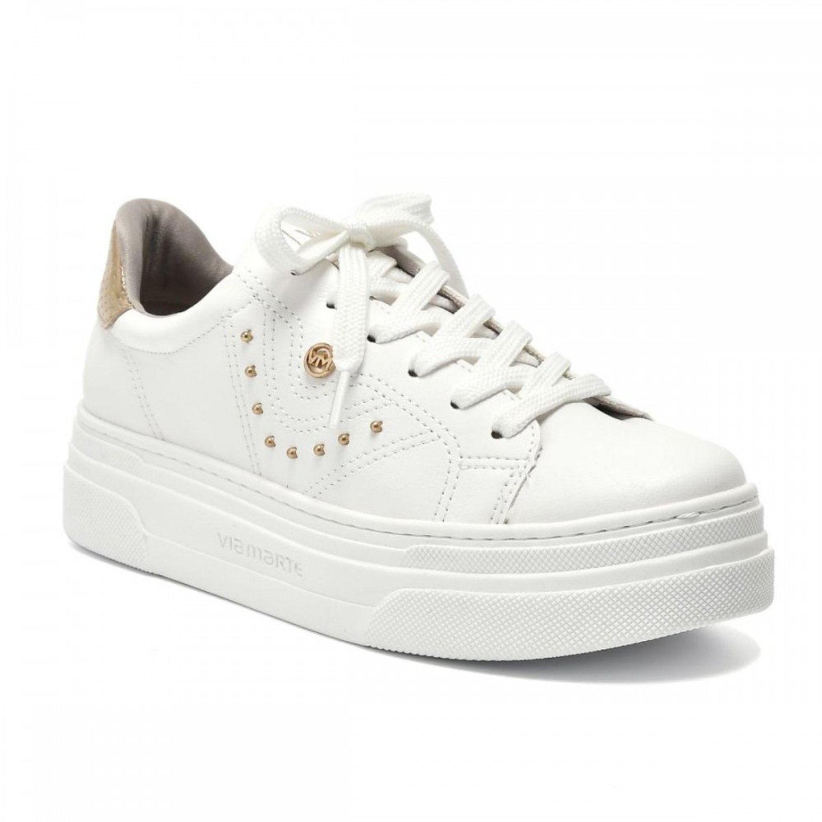 Tenis Via Marte 125-001-01 Flatform Feminino Via Marte Branco - Marca Via Marte