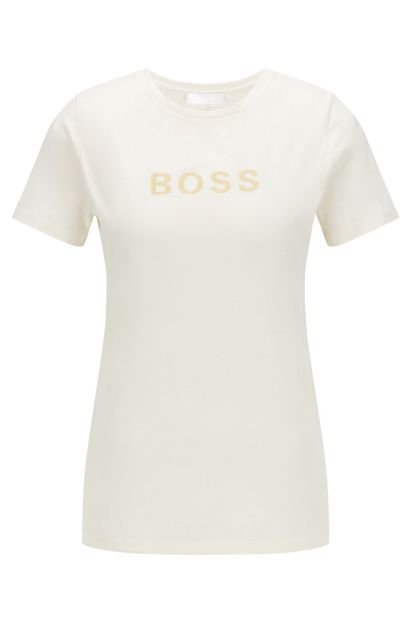 Camiseta BOSS Elogo Gold Branco - Marca BOSS