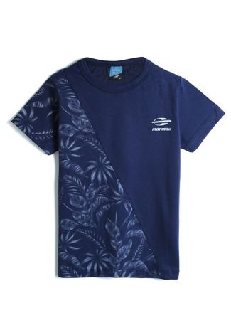 Camiseta Mormaii Menino Folhagem Azul