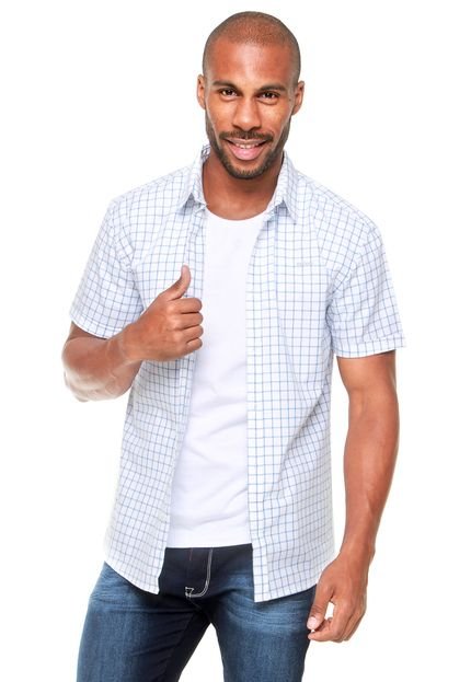 Camisa Colcci Quadriculado Branca - Marca Colcci