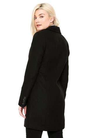 Casaco Sobretudo Feminino Preto Bellina - Compre Agora Online