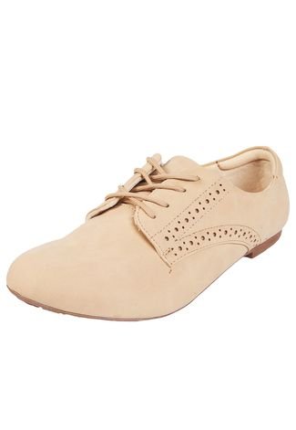 Casual Tênis DAFITI SHOES Perfuros Bege - Compre Agora