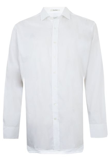 Camisa Gant L. Luxury Royal Oxford C Spread Branca - Marca Gant