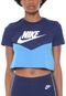 Camiseta Cropped Nike Sportswear Hrtg Top Ss Azul - Marca Nike Sportswear