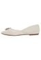 Sapatilha Crysalis Bico Fino Pedraria Off-White - Marca Crysalis