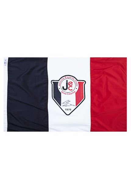 Bandeira Licenciados Futebol Joinville 3 panos (192x135) Branca/Preta/Vermelha - Marca Licenciados Futebol