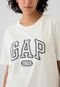 Camiseta GAP Reta Logo Off-White - Marca GAP