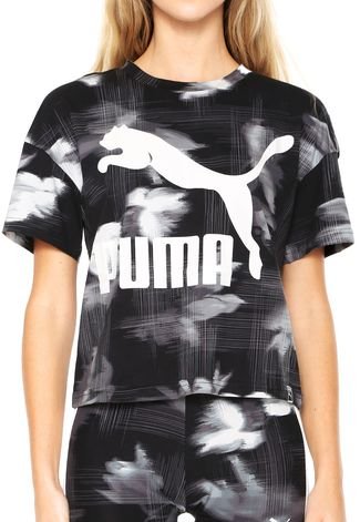 Camiseta Puma Classics Aop Preta