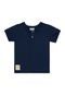 Conjunto para Bebê com Camiseta e Bermuda Quimby Azul Marinho - Marca Quimby