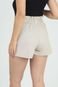 Shorts Alfaiataria Clochard Natural G Gazzy - Marca Gazzy