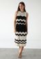 Vestido Tricot GAP Midi Listrado Off-White - Marca GAP