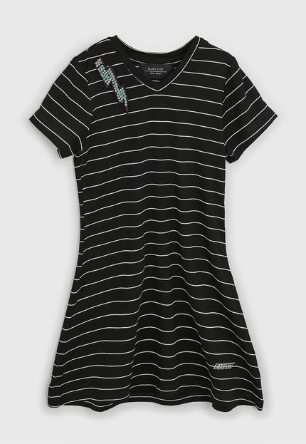 Vestido Ellus Kids Infantil Listrado Preto - Marca Ellus Kids