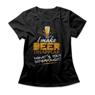 Camiseta Feminina Beer Disappear - Preto