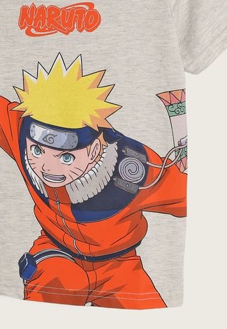 Camiseta Infantil Brandili Naruto Cinza
