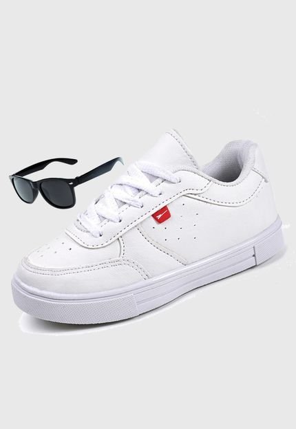Tênis Infantil Casual Sneaker Sapatenis Original Unisex - Branco   Oculos - Marca RYN