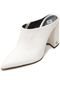 Scarpin Mule Couro Capodarte Liso Branco - Marca Capodarte