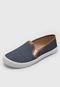 Slip On Moleca Efeito Jeans Azul-Marinho - Marca Moleca