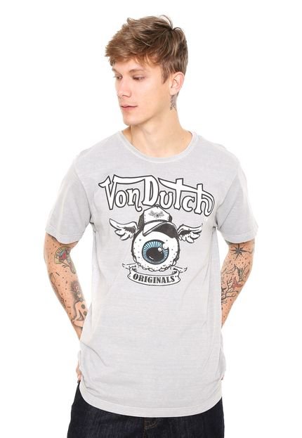 Camiseta Von Dutch Eyeball Cinza - Marca Von Dutch 