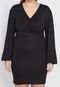 Vestido Colcci Curto Canelado Preto - Marca Colcci