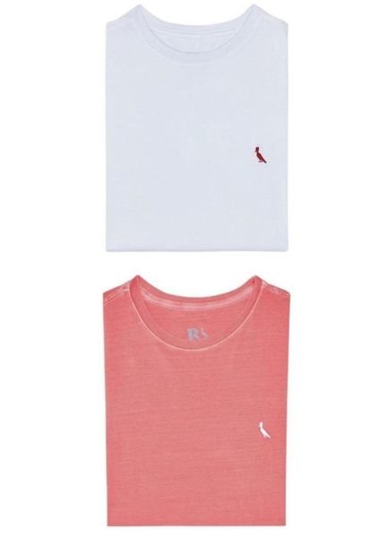 Kit 2 Camisetas Pica Pau Suspiro E Brasa Reserva Vermelho/Branco - Marca Reserva